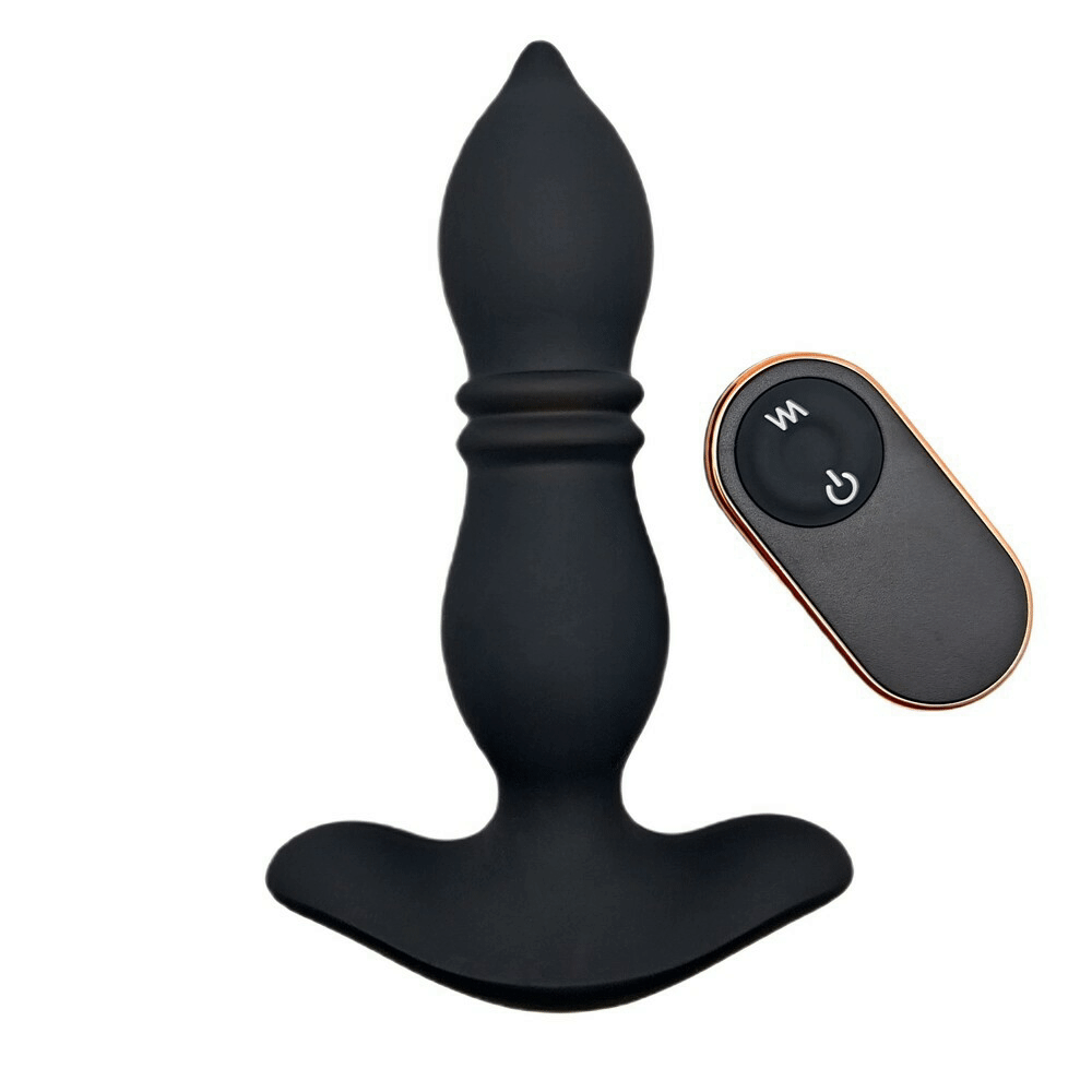 Фрикционный анальный вибратор SE "Grate" с 9 режимами фрикций, 9 вибраций, ПДУ, IPX6, USB - 14,7 см.