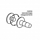 Телесная гелевая насадка на трусики харнесс Alien - 18 см.