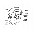 Телесная гелевая насадка на трусики харнесс Alien - 18 см.