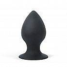 Чёрная анальная втулка Sex Expert Anal pleasure из силикона - 8 см.