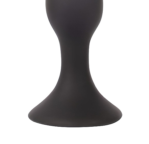 Чёрная анальная пробка Sex Expert из силикона - 9,5 см.