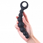 Толстая силиконовая анальная цепочка Back Pleasure для интенсивной стимуляции - 19 см.