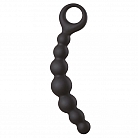 Толстая силиконовая анальная цепочка Back Pleasure для интенсивной стимуляции - 19 см.
