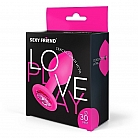 Розовая силиконовая анальная пробка Sexy Friend "Love Play" с розовым стразом - 7,3 см. ⌀ 3 см.