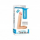 Телесный страпон-фаллоимитатор Ultra Soft Double "6.25 Long" для двойного проникновения - 15,8 см.