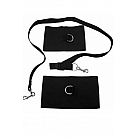 Чёрный комплект S&M ANKLE, WRIST AND TETHER 3PC KIT - 2 манжеты и поводок