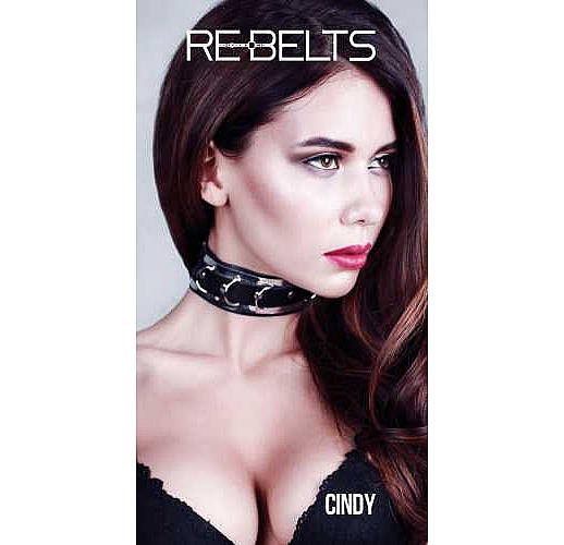 Ошейник Cindy Black с зеркальным элементом Ошейник Cindy Black с зеркальным элементом