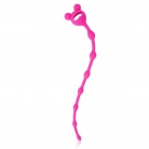 Розовая силиконовая анальная цепочка "Cosmo Dream" в форме классической анальной «ёлочки» - 23 см.