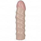 Рельефная насадка для трусиков Vac-U-Lock 6"Raging hard-On Dong - 14,7 см.