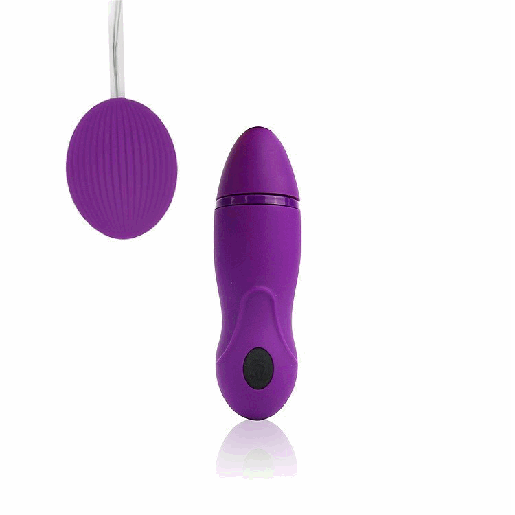 Фиолетовое силиконовое виброяйцо Cosmo "Lady's Dream" с 8 режимами вибрации и пультом управления