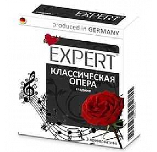 Гладкие презервативы Expert "Классическая опера" - 3 шт.