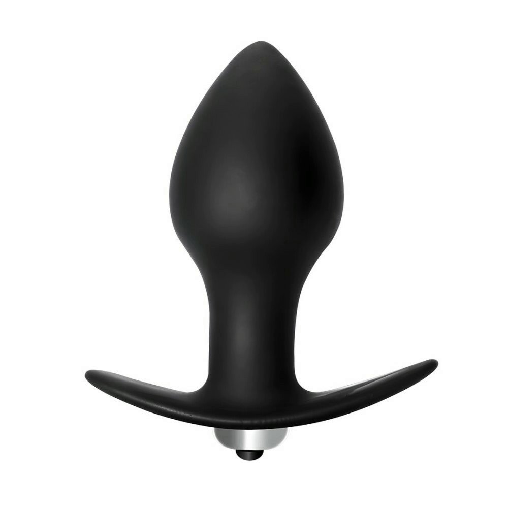 Силиконовая анальная пробка First Time "Bulb Anal Plug" с 7 режимами вибрации - 10 см.