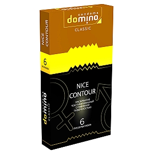 Презервативы Domino Classic "Nice Contour" с рёбрышками для усиленной стимуляции - 6 шт. Презервативы Domino Classic "Nice Contour" с рёбрышками для усиленной стимуляции - 6 шт.