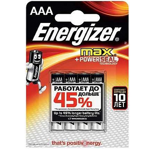 Батарейки Energizer MAX E92/AAA 1,5V - 4 шт.