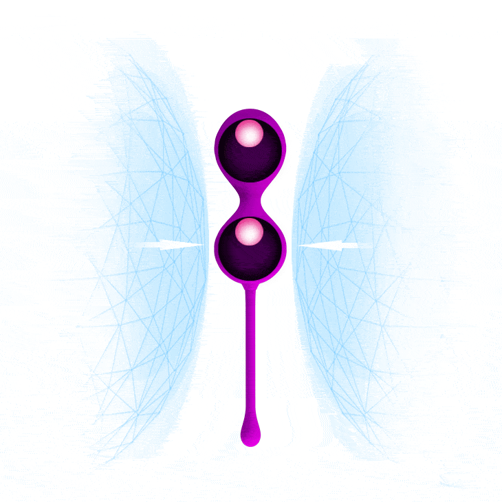 Набор лиловых вагинальных шариков Kegel Ball