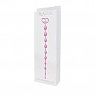 Розовая анальная цепочка из 10 звеньев ANAL JUGGLING BALL SILICONE - 33,6 см.