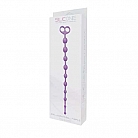 Фиолетовая анальная цепочка с 10 звеньями ANAL JUGGLING BALL SILICONE - 33,6 см.