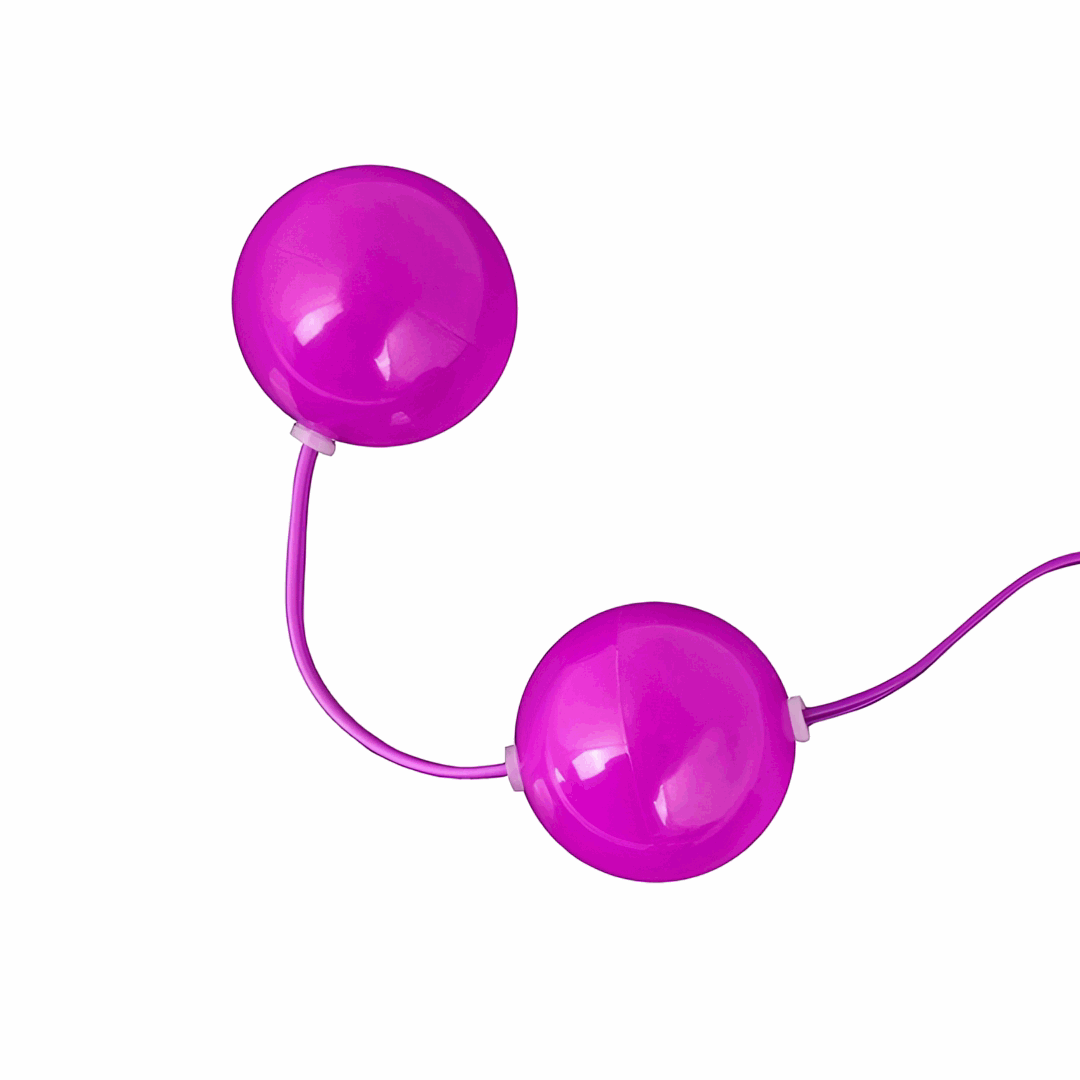 Фиолетовые вагинальные вибро-шарики Ero "Art of Pleasure" с регулировкой интенсивности вибрации