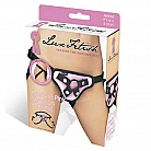 Черно-розовые трусики для страпона