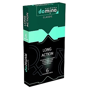 Презервативы Domino Classic "Long Action" с пролонгирующим эффектом - 6 шт. Презервативы Domino Classic "Long Action" с пролонгирующим эффектом - 6 шт.