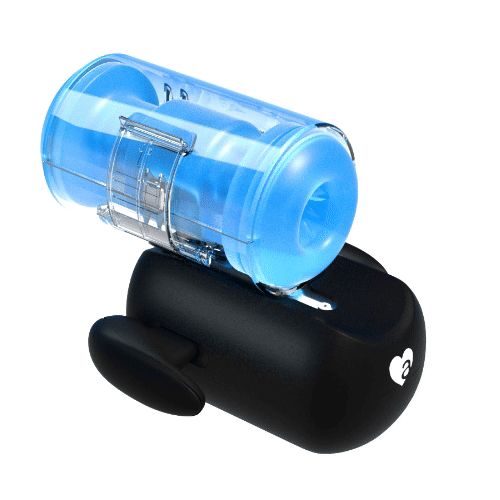 Автоматический робот-мастурбатор Amovibe "Black Knight" c фрикциями, вибрацией, нагревом, IPX6, USB