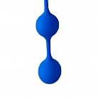 Синяя силиконовая анальная цепочка Sweet Toys с кольцом-ограничителем - 23 см.