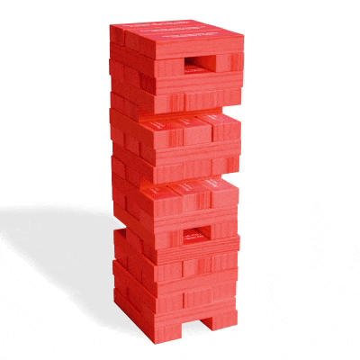 Игра падающая башня дженга «Романтика» с фантами - 54 бруска