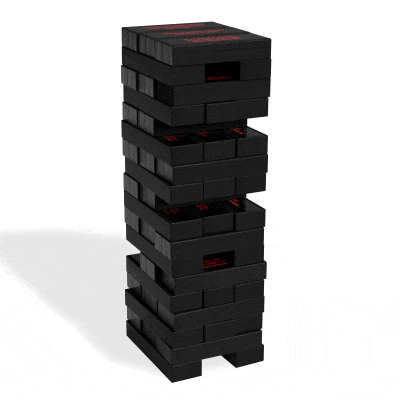 Игра падающая башня дженга «Башня подчинения» с фантами - 54 бруска