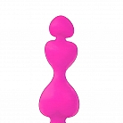Ярко-розовый анальный силиконовый стимулятор Cosmo Dream с элементами ⌀ 1/1.7/2.1 - 8 см.