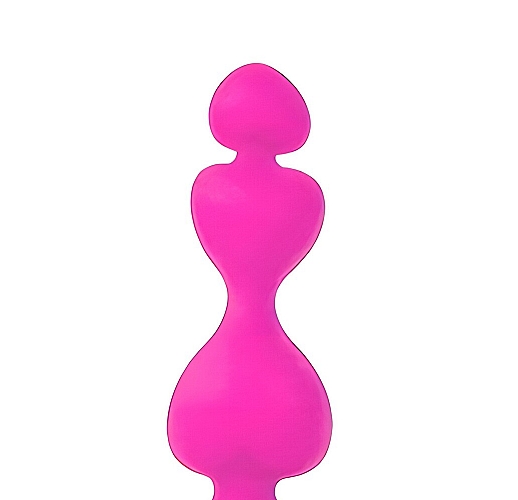 Ярко-розовый анальный силиконовый стимулятор Cosmo Dream с элементами ⌀ 1/1.7/2.1 - 8 см.