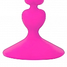 Ярко-розовый анальный силиконовый стимулятор Cosmo Dream с элементами ⌀ 1/1.7/2.1 - 8 см.