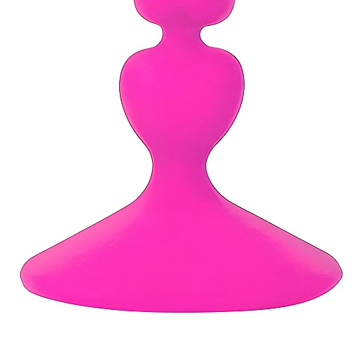 Ярко-розовый анальный силиконовый стимулятор Cosmo Dream с элементами ⌀ 1/1.7/2.1 - 8 см.