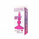 Ярко-розовый анальный силиконовый стимулятор Cosmo Dream с элементами ⌀ 1/1.7/2.1 - 8 см.