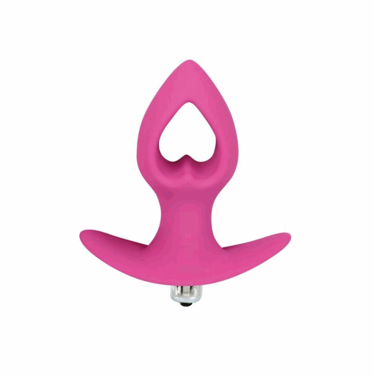 Розовая анальная вибровтулка-сердечко Sweet Toys Silicone из силикона с ограничителем - 8 см. Розовая анальная вибровтулка-сердечко Sweet Toys Silicone из силикона с ограничителем - 8 см.