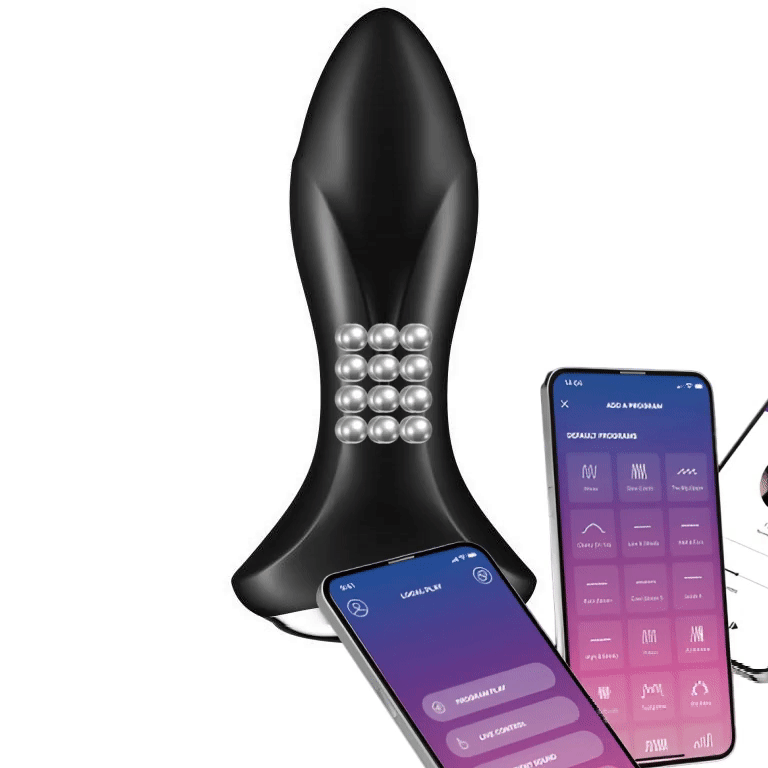 Анальный вибратор Satisfyer "Rotator Plug 1+" с вращением бусин, IPX7, USB, Bluetooth/App  - 12,8 см Анальный вибратор Satisfyer "Rotator Plug 1+" с вращением бусин, IPX7, USB, Bluetooth/App  - 12,8 см