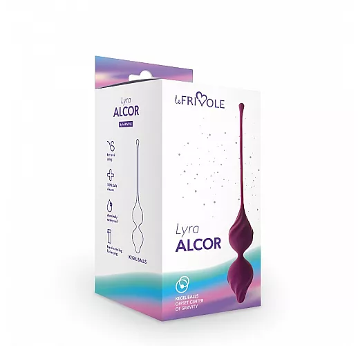 Силиконовые вагинальные шарики Le Frivole "Alcor" со смещенным центом тяжести - 55 грамм, ⌀ 3 см.