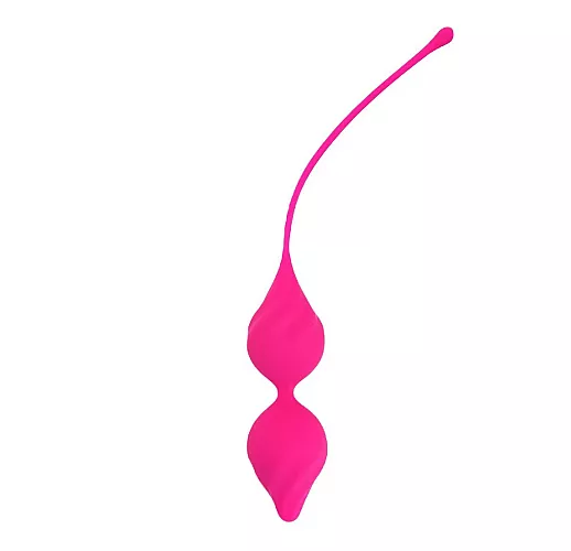 Гладкие силиконовые вагинальные шарики "Cosmo" со смещенным центром тяжести - 60 грамм, ⌀ 3 см.