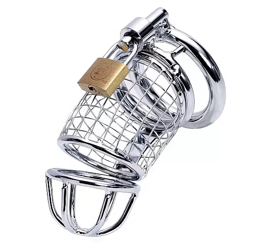 Металлический мужской пояс верности Notabu "Convict Scott" с замком - 10 см.