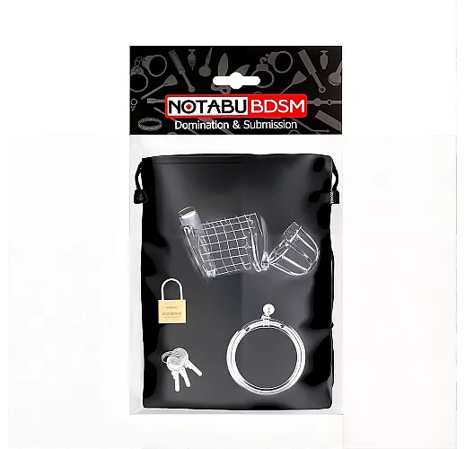 Металлический мужской пояс верности Notabu "Convict Scott" с замком - 10 см.