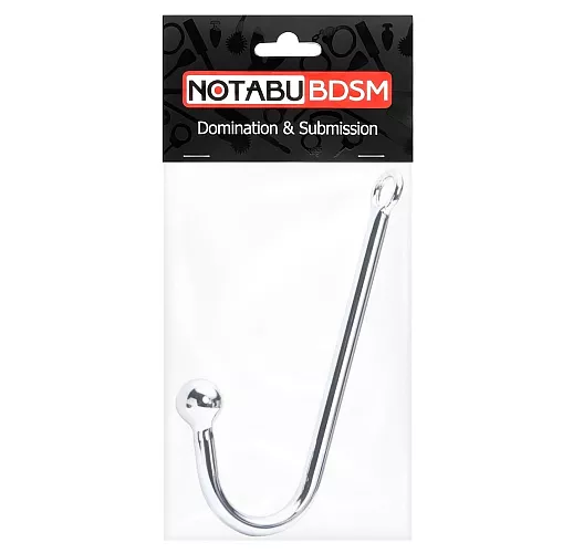 Металлический анальный крюк Notabu "Captain BDSM" для подвешивания - 31 см.