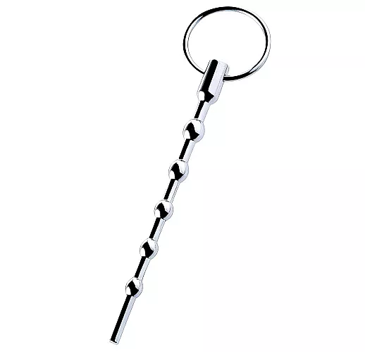 Металлический уретральный катетер Notabu "Probe" с шариками - 11,5 см., ⌀ 0.8 см.