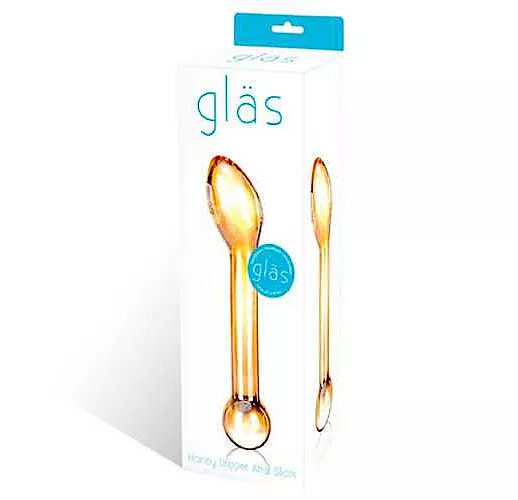 Золостистый стеклянный стимулятор простаты, 17 см