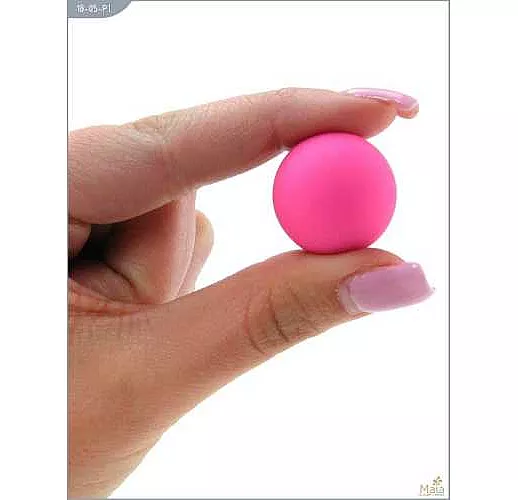 Металлические вагинальные шарики с розовым силиконовым покрытием