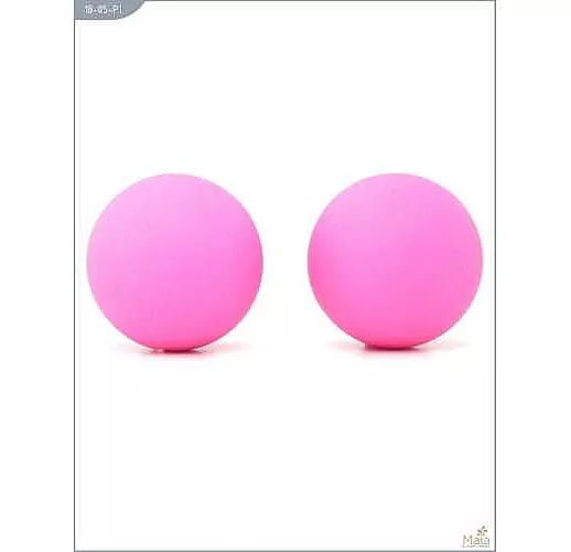 Металлические вагинальные шарики с розовым силиконовым покрытием