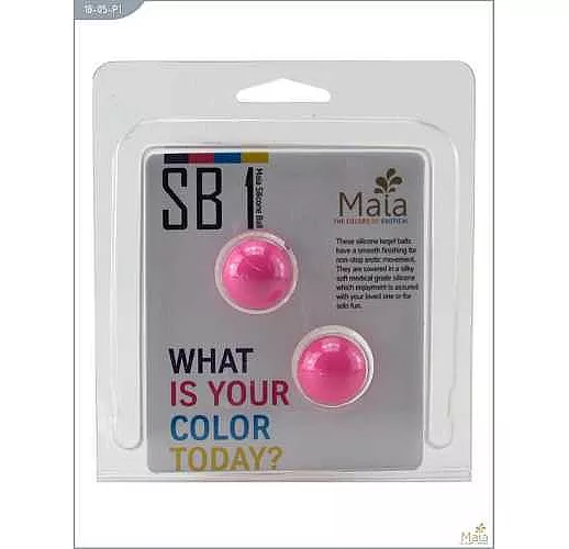 Металлические вагинальные шарики с розовым силиконовым покрытием