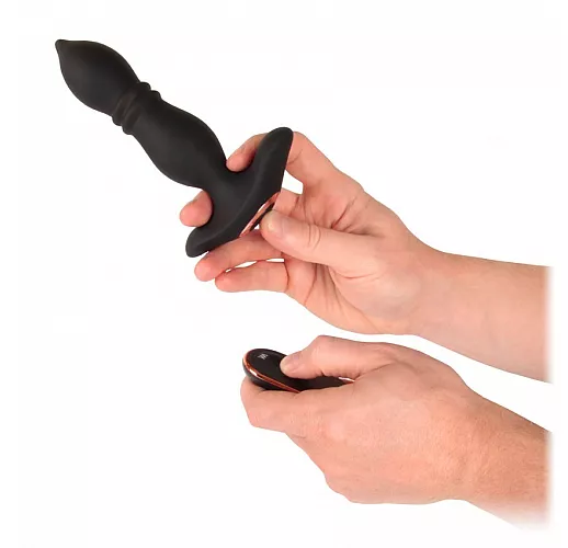 Фрикционный анальный вибратор SE "Grate" с 9 режимами фрикций, 9 вибраций, ПДУ, IPX6, USB - 14,7 см.