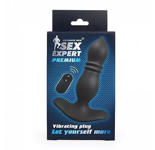 Фрикционный анальный вибратор SE "Grate" с 9 режимами фрикций, 9 вибраций, ПДУ, IPX6, USB - 14,7 см.