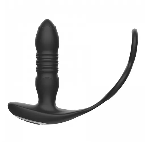 Фрикционный анальный массажер i-Moon "Fighter" с 10 режимами фрикций, пульт ДУ, IPX7, USB - 14,4 см.