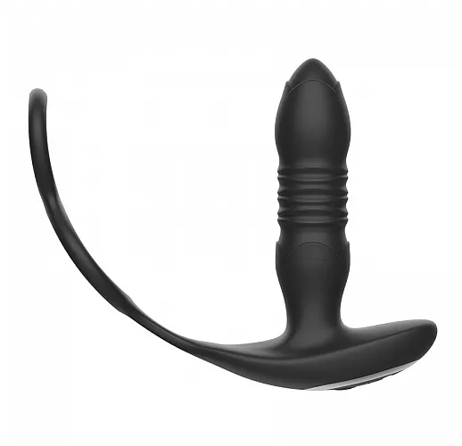 Фрикционный анальный массажер i-Moon "Fighter" с 10 режимами фрикций, пульт ДУ, IPX7, USB - 14,4 см.