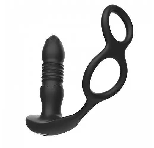 Фрикционный анальный массажер i-Moon "Fighter" с 10 режимами фрикций, пульт ДУ, IPX7, USB - 14,4 см.